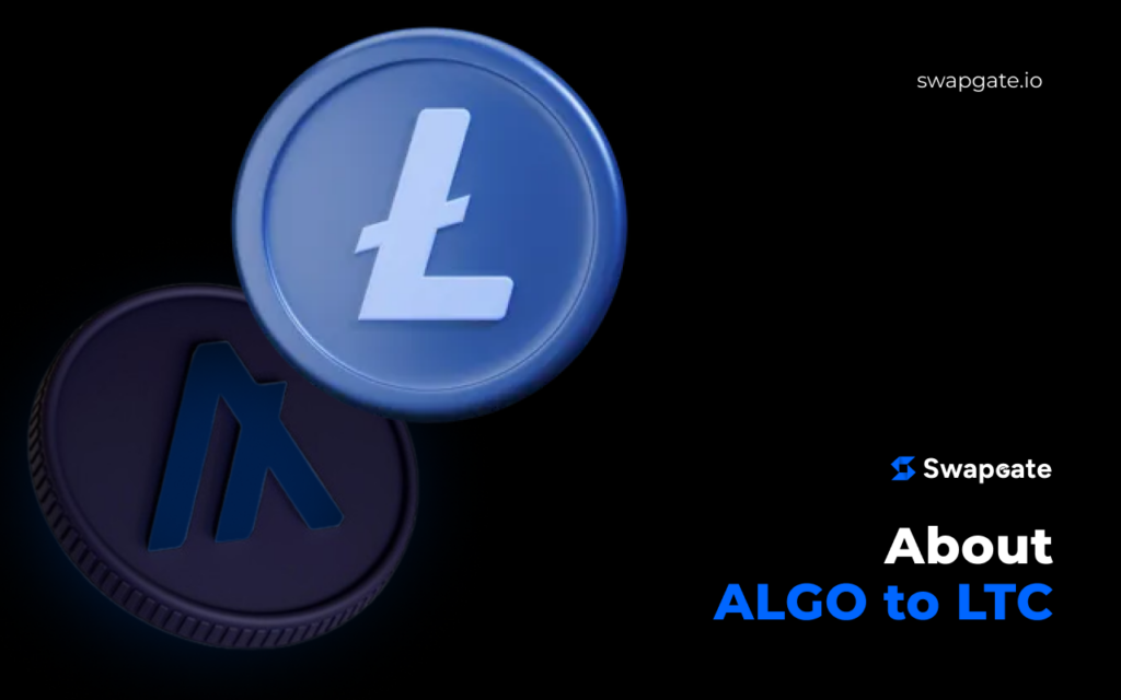 ALGO to LTC exchange: Fast online method with SwapGate