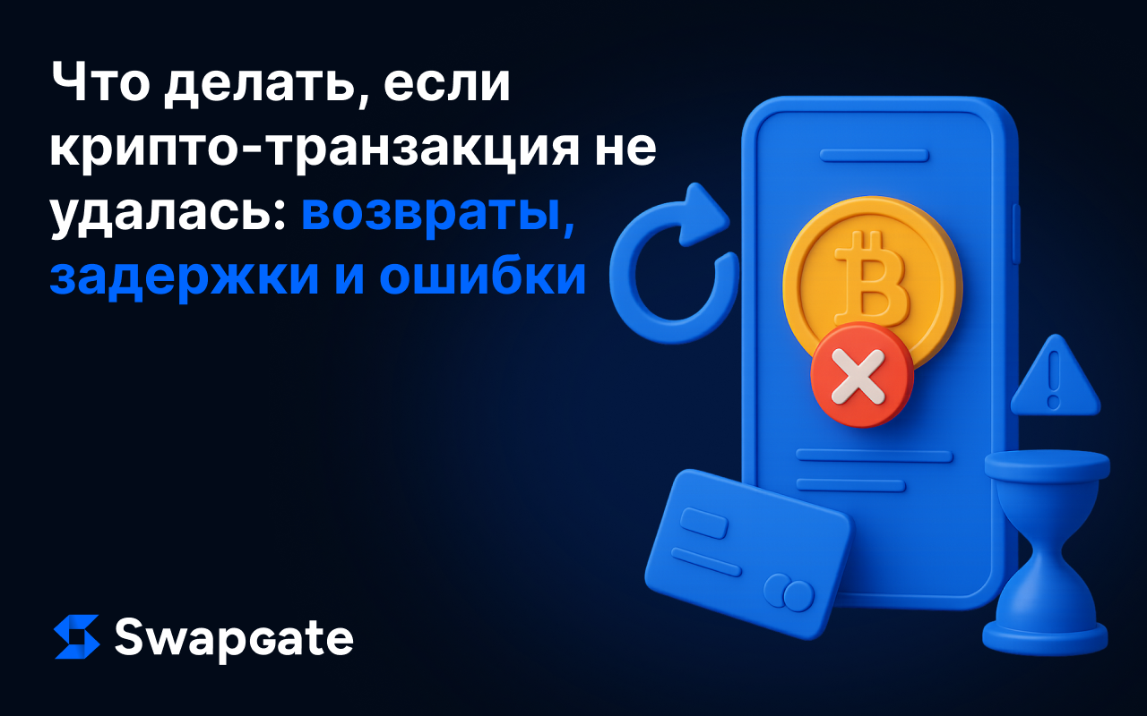 Что делать, если криптотранзакция не прошла: возвраты, задержки и ошибки
